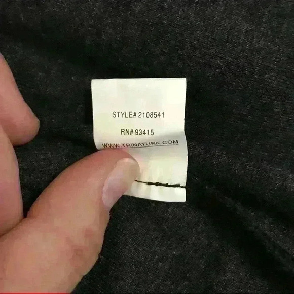 Trina Turk Black & Gray Mixed Media Open Front Drape Jacket - Picture 7 of 7